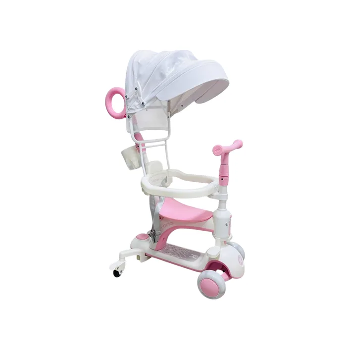 Самокат Smart Baby 669 Pink трансформер з дашком Maraton