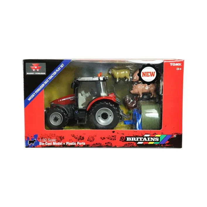 Набор Britains Модель трактора Massey Ferguson 5612 с вилами и фигурками 1:32 (43205)