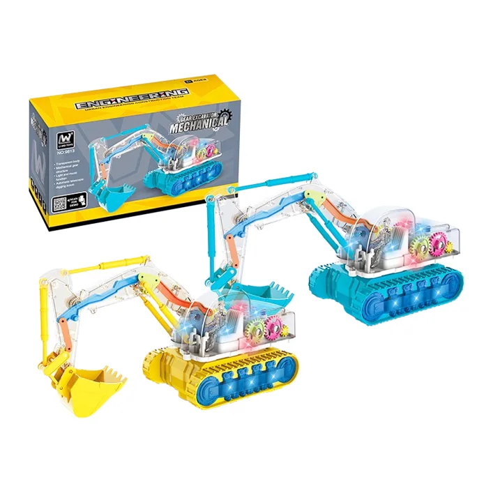 Екскаватор 9813 на батарейках, світло, звук, в коробці р. 25,8x14x10 см YG Toys