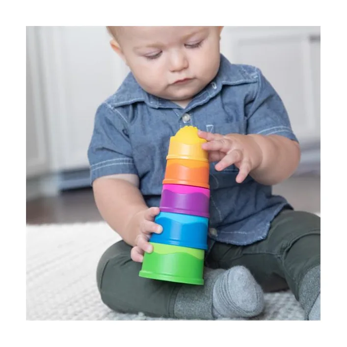 Пірамідка Fat Brain Toys dimpl stack Чашки (F293ML)