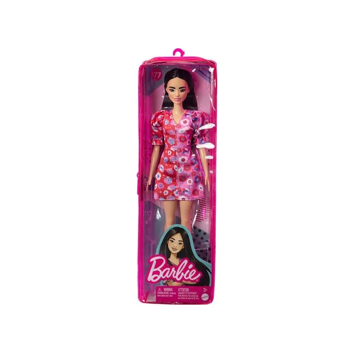 Кукла Barbie Модница в розовом платье в цветочек 29 см (HBV11)