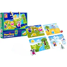 Настольная игра с липучками "Времена года" VT1302-25 VladiToys (Нас2251)