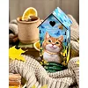 Чайный домик "Рыжий котик" Ubumblebees (ПСФ156) PSF156 деревянный