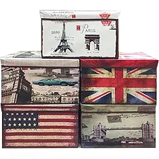Корзина-сундук для игрушек CLR602 с крышкой (4 вида) в шарик 50*31*51 см (Рез2602)