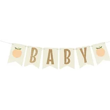 Гирлянда бумажной флажки "BABY" (ДЕР5374)