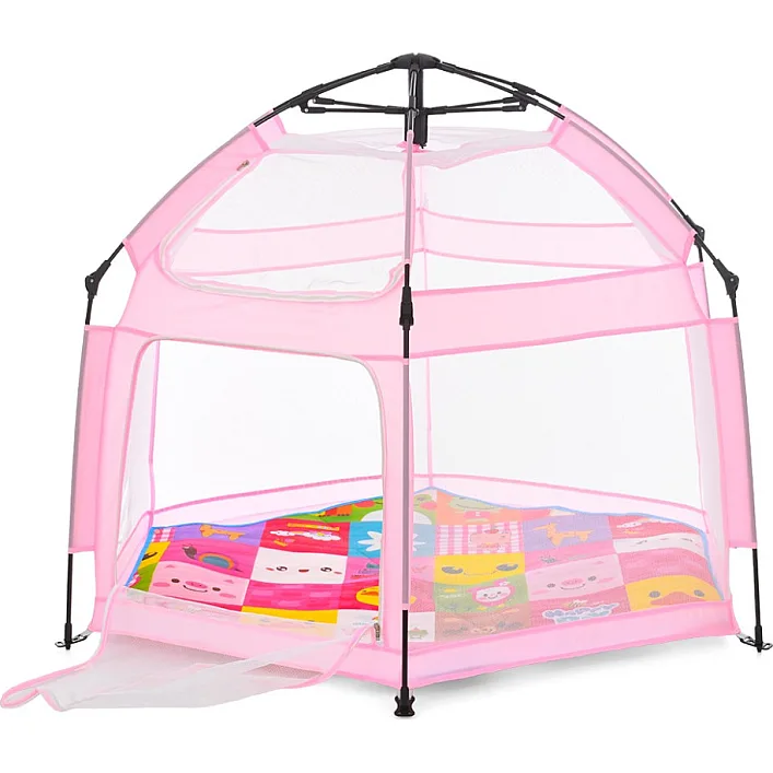 Дитячий манеж MR 1512 Powder Pink 146×127×110 см