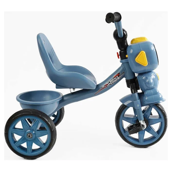 Велосипед 3-х колесный BS-40506 "Best Trike" (1) колеса EVA переднее 10', заднее 8', стальная рама, УКР. ВЗУЧИВАНИЕ, корзина, в коробке