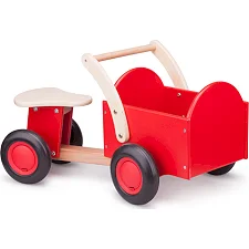 Велосипед-перевозчик New Classic Toys, деревянный, красный, арт. 11400