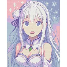 Алмазна мозаїка "Емілія. re-zero" 40х50 см