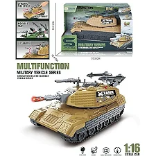Танк JS 206 A (24/2) автоматическая вибрация дула, масштаб 1:16, подсветка, инерция, на батарейках, подвижная башня с трещоткой, в коробке