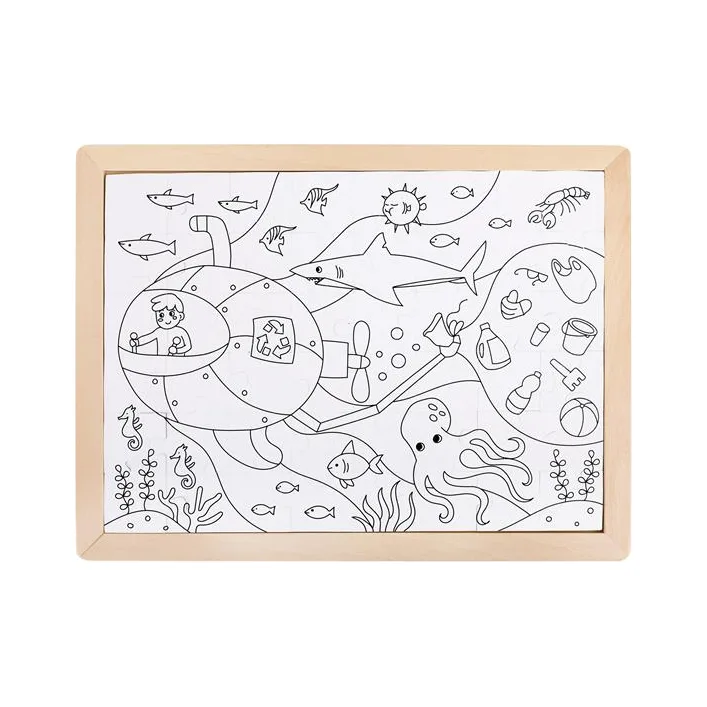 Пазл Hape Океан с раскраской (E1643)