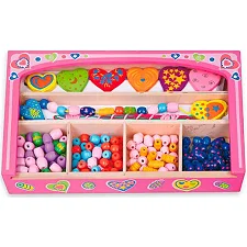 Набор для создания украшений Viga Toys Ожерелье из сердечек (52729)