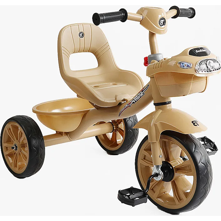 Велосипед 3-х колесный BS-60530 "Best Trike" (1) колеса EVA переднее 10', заднее 8', стальная рама, УКР. ВЗУЧИВАНИЕ, корзина, в коробке