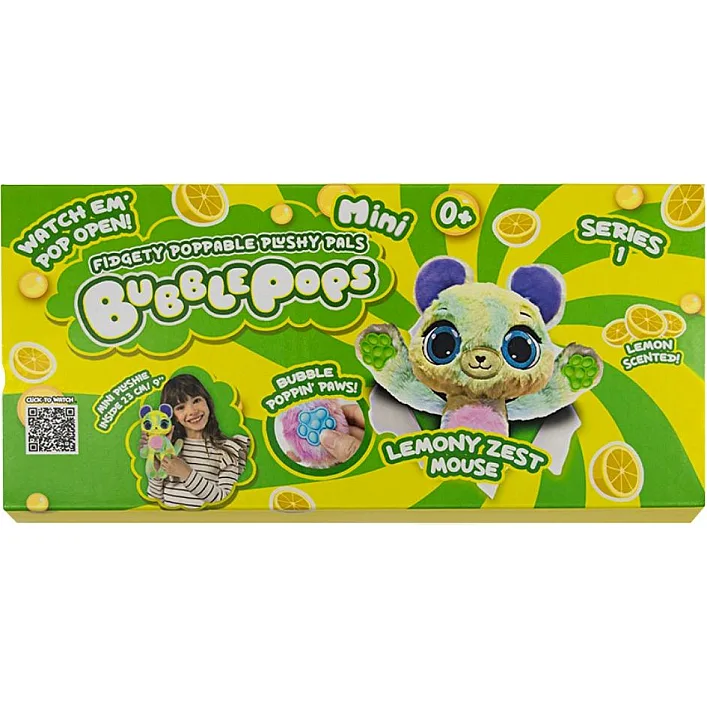 М’яка іграшка з ароматом "Bubble Pops міні. Лимонне мишеня" (20 см)