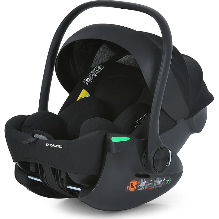 Дитяче Автокрісло El Camino i-Flow (ME 1198 Black) i-SIZE R129, група 0+, зростання дитини 40-87 см
