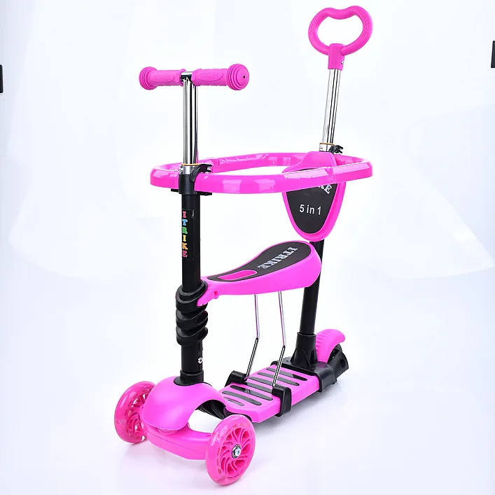 Самокат трехколесный iTrike MAXI 5в1 (JR 3-103-P) розовый