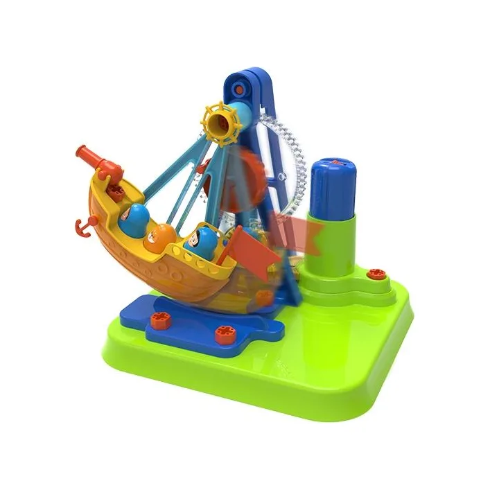 Набор для сборки Edu-Toys Пиратский корабль с инструментами 52 детали (JS026)