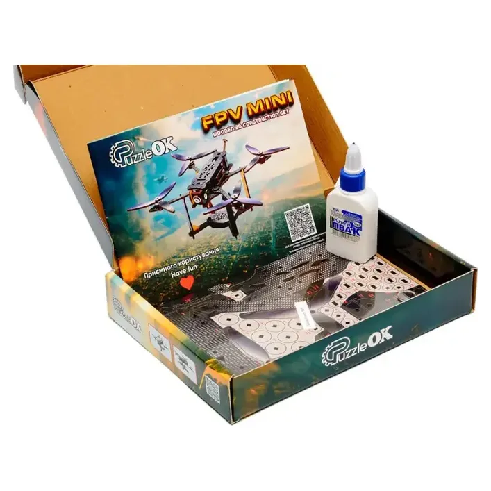 Деревянный 3D конструктор FPV Mini Puz-00953 PuzzleOk (Дер8766)