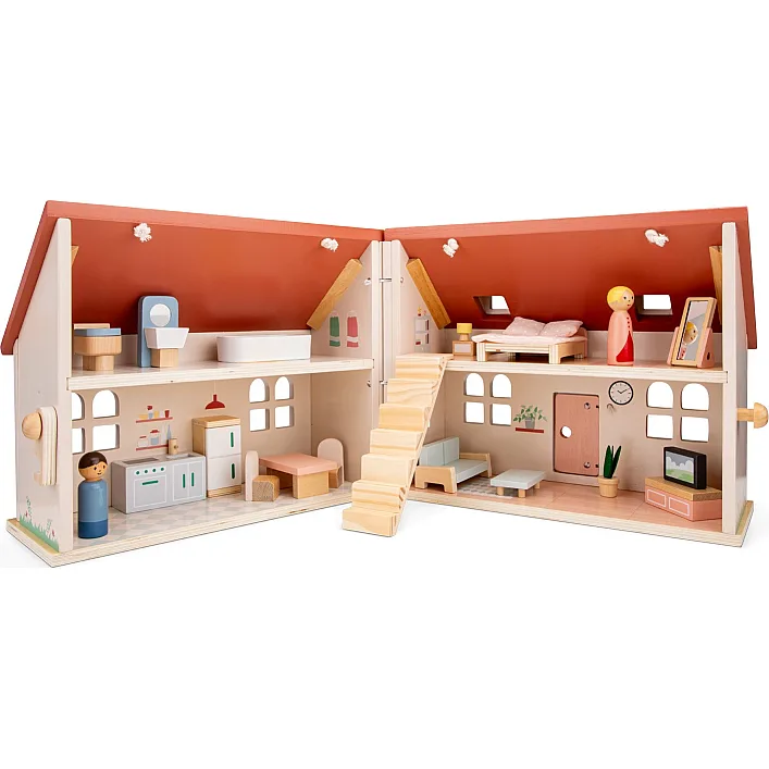 Домик для кукол с мебелью раскладной, New Classic Toys (07352)