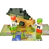 Конструктор "Block&Steps: Земля динозавров" + ходилка и мемори игра 3в1, 41дет. QB300-101 qbee (Кон7631)