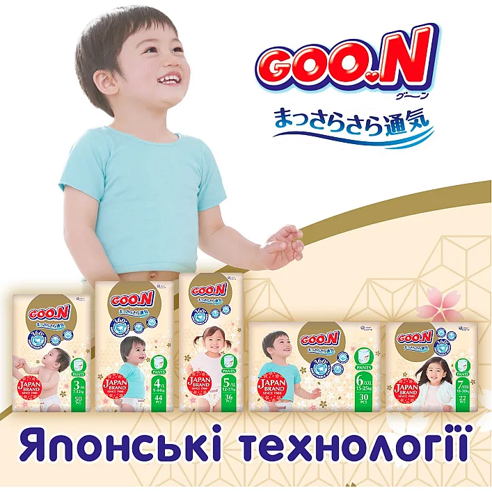 Трусики-подгузники Goo.N Premium Soft (размер 5(XL), 12-17 кг, 36 шт)