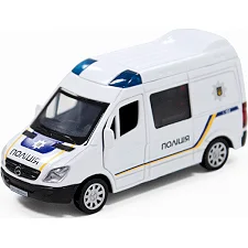 Автомодель - MERCEDES-BENZ SPRINTER ПОЛИЦИЯ 250294 в коробке TechnoDrive (Маш4113)