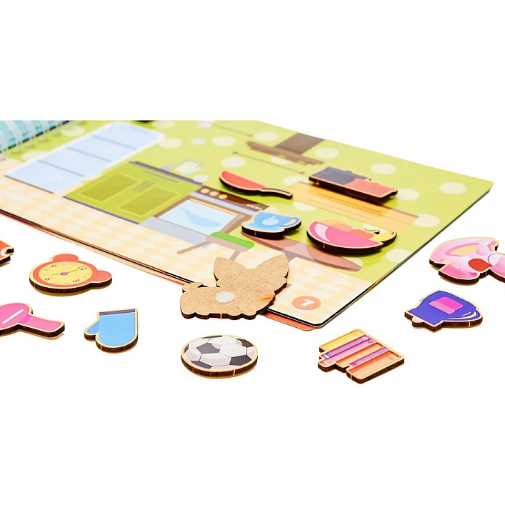 Деревянная игра с наклейками Домик для Мока Бока 6 ст., 103 дет. Puz-88892 PuzzleOK (Дер9892)