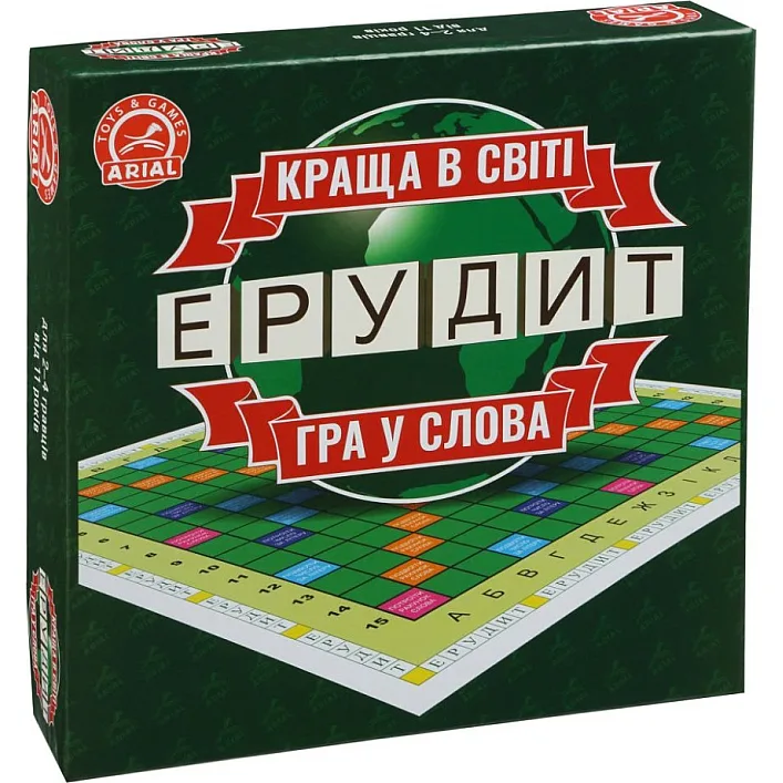 Настольная игра Эрудит. Игра в слова Arial 910107 на укр. языке