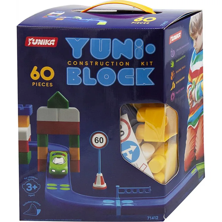 Конструктор "YUNI-BLOK" в коробке 60 деталей 1412 Юника (Кон1412)