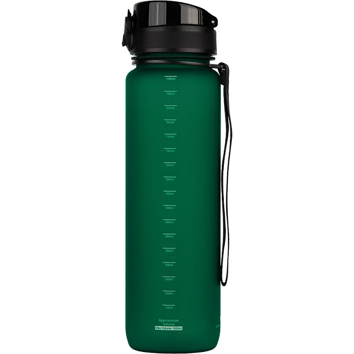 Бутылка для воды UZSPACE 3038(Dark-Green) 1000 мл, темно-зеленая