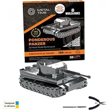 Колекційна модель-конструктор Metal Time Ponderous Panzer Heavy Tank Важкий танк Тигр (MT020)