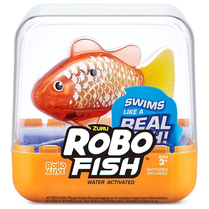 Интерактивная игрушка Robo Alive S3 - Роборыбка (золотистая)