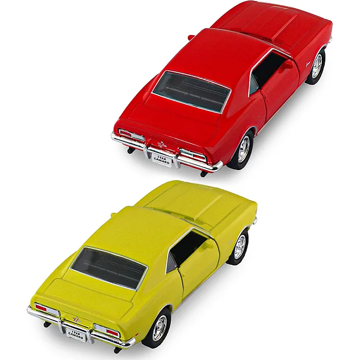 Автомодель - CHEVROLET CAMARO Z28 1968 (красный, желтый) TECHNODRIVE (Маш0384)