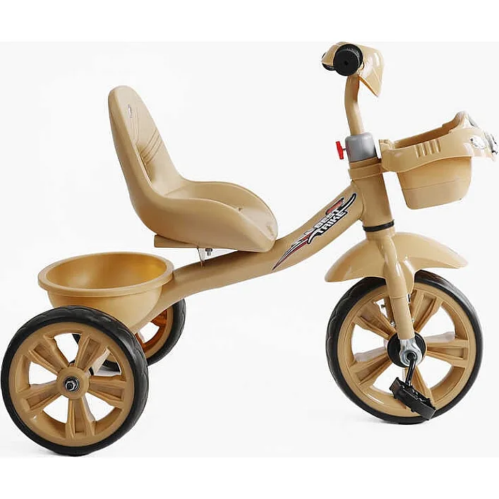 Велосипед 3-х колесный BS-60530 "Best Trike" (1) колеса EVA переднее 10', заднее 8', стальная рама, УКР. ВЗУЧИВАНИЕ, корзина, в коробке