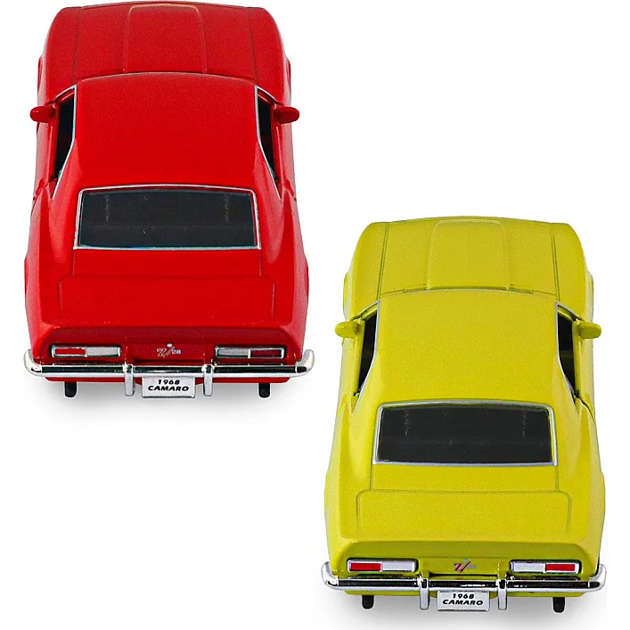 Автомодель - CHEVROLET CAMARO Z28 1968 (красный, желтый) TECHNODRIVE (Маш0384)
