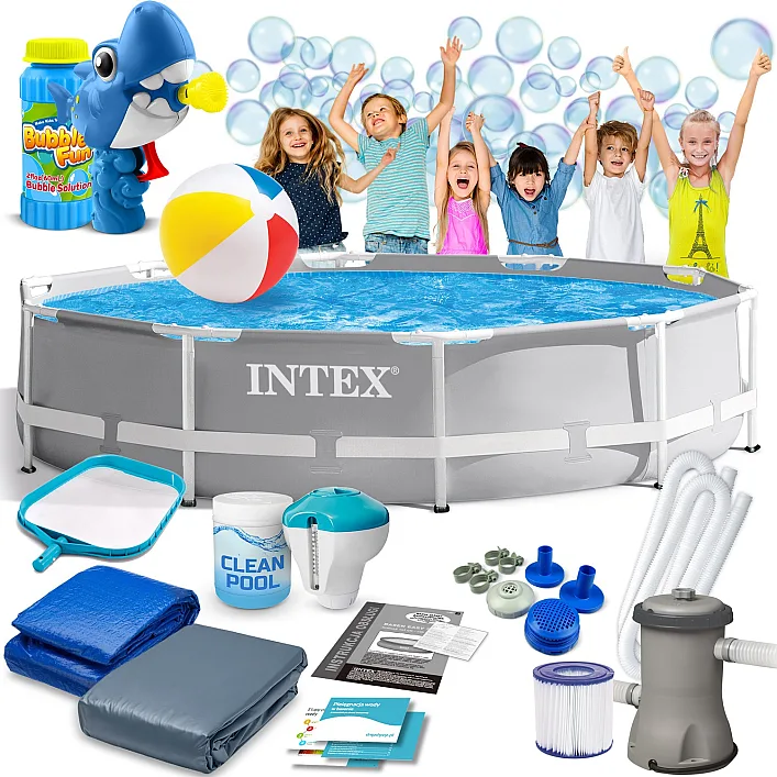 Бассейн каркасный 15в1 INTEX 26702, 305 х 76 см + машина для создания пузырей