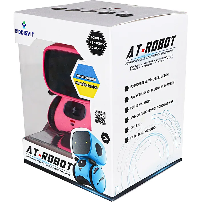 Інтерактивний робот з голосовим керуванням - AT-ROBOT (рожевий, озвуч.укр.)