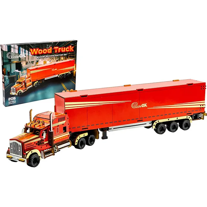 Деревянный 3D конструктор "Wood Truck" Puz-00952 PuzzleOk (Дер6369)