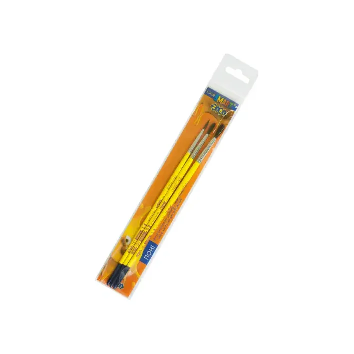 Набор из 3-х кистей ZiBi пони круглый 2, 4, 6, SMART Line (Кнц9632)