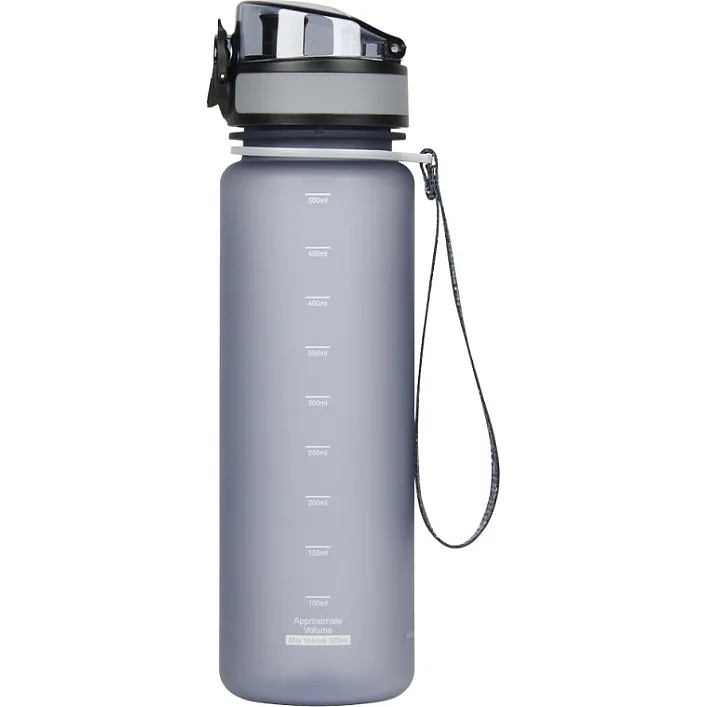 Бутылка для воды UZSPACE 3026(Grey) 500 мл, серая
