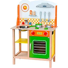 Детская кухня Viga Toys из дерева с посудой (50957FSC)
