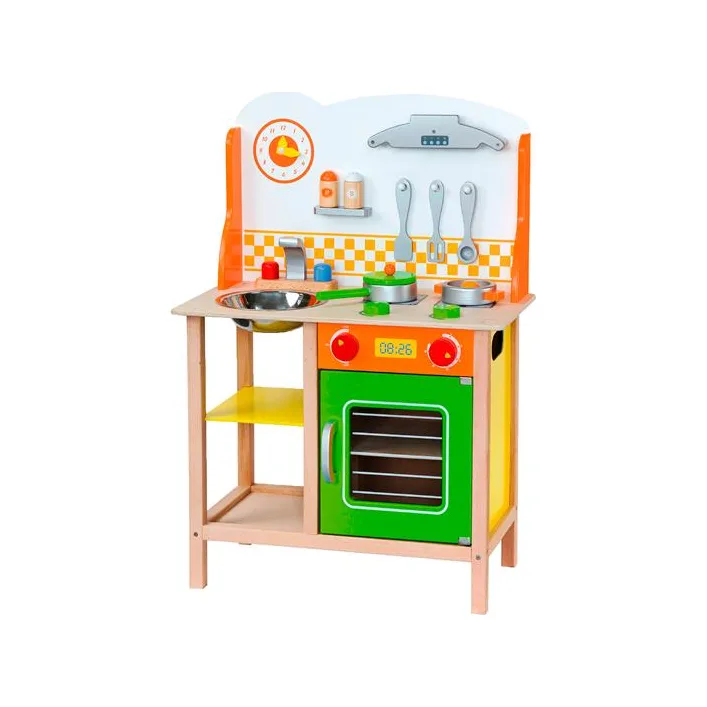 Детская кухня Viga Toys из дерева с посудой (50957FSC)