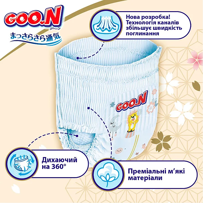 Трусики-подгузники Goo.N Premium Soft (размер 5(XL), 12-17 кг, 36 шт)