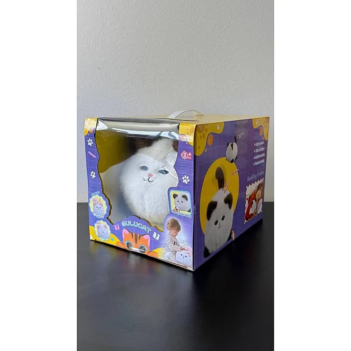 Інтерактивна м'яка іграшка Smart Blinking Cat біло-коричнева, AiDA (54098)