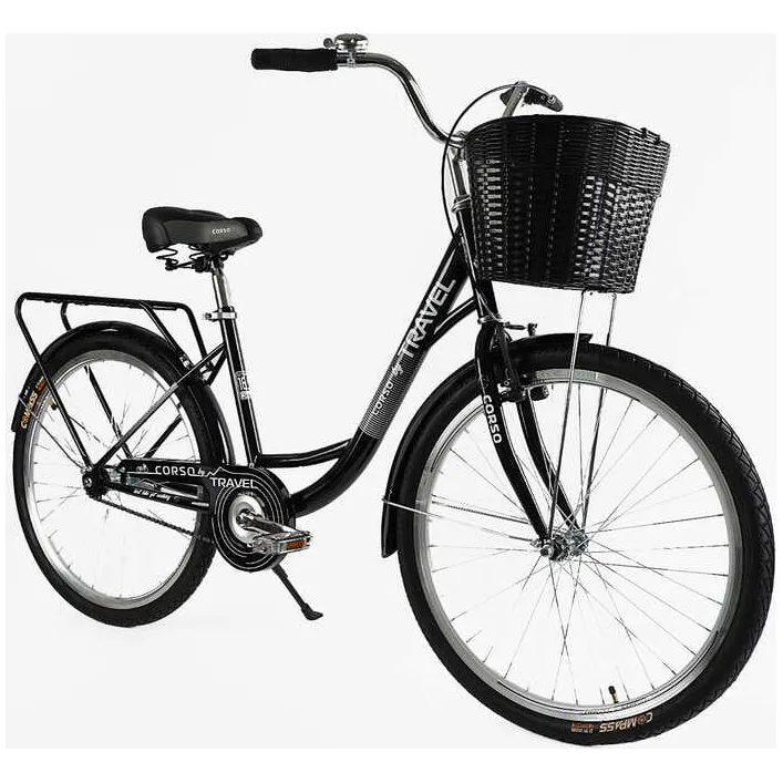 Велосипед городской Corso «TRAVEL» 26'' TL-26207 + КОРЗИНА