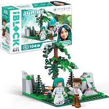 Конструктор IBLOCK JUNIOR МАВКА 104 дет, 2 фигурки, наклейки, татуировки PL-921-520 в коробке 24*6*16см (Кон2520)