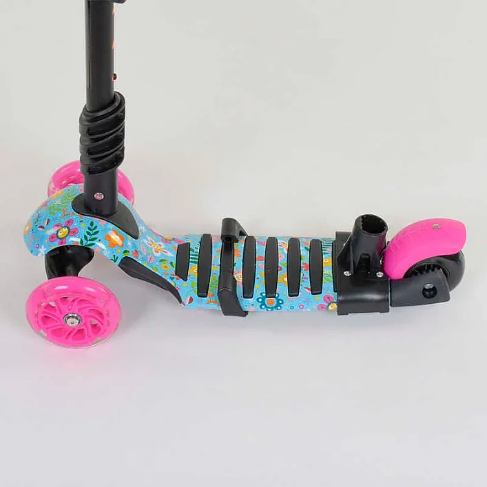 Самокат 5в1 26901 (1) Best Scooter, АБСТРАКЦИЯ, PU колеса, ПОДСВЕТКА КОЛЕС, в коробке