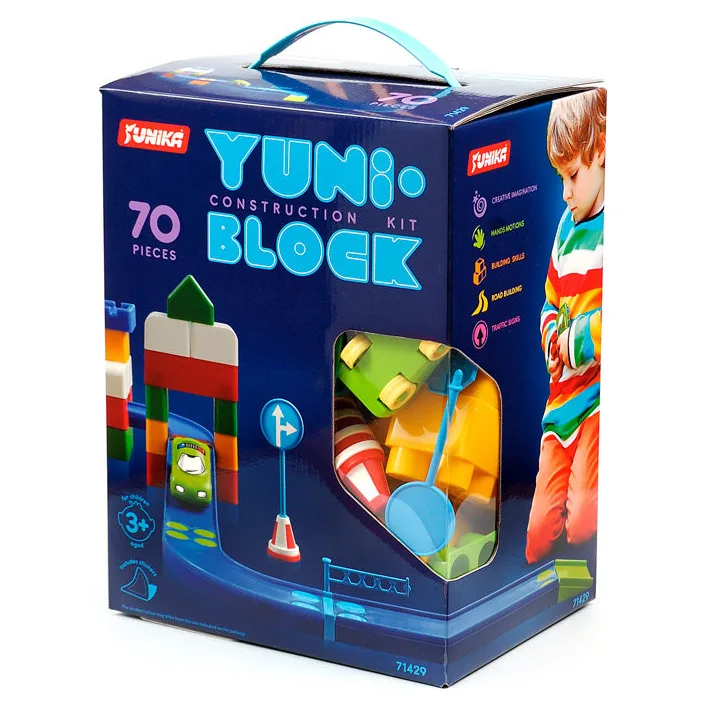 Конструктор детский "YUNI-BLOK" 71429, 70 крупных деталей