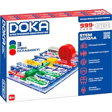 Конструктор электронный DOKA ШКОЛА "999+ СХЕМ" D70708 (Кон0093)