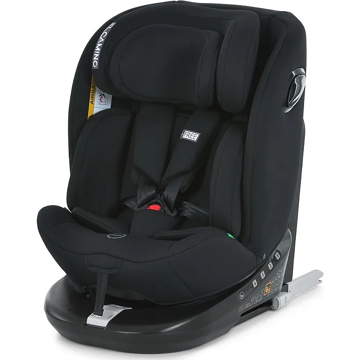 Дитяче автокрісло El Camino i-Free (ME 1187 Black) i-Size R129, фаза 1,2 (40-150 см) top tether, isofix